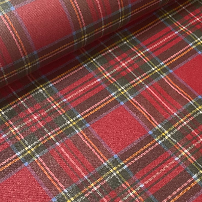 tovaglia antimacchia tartan rosso